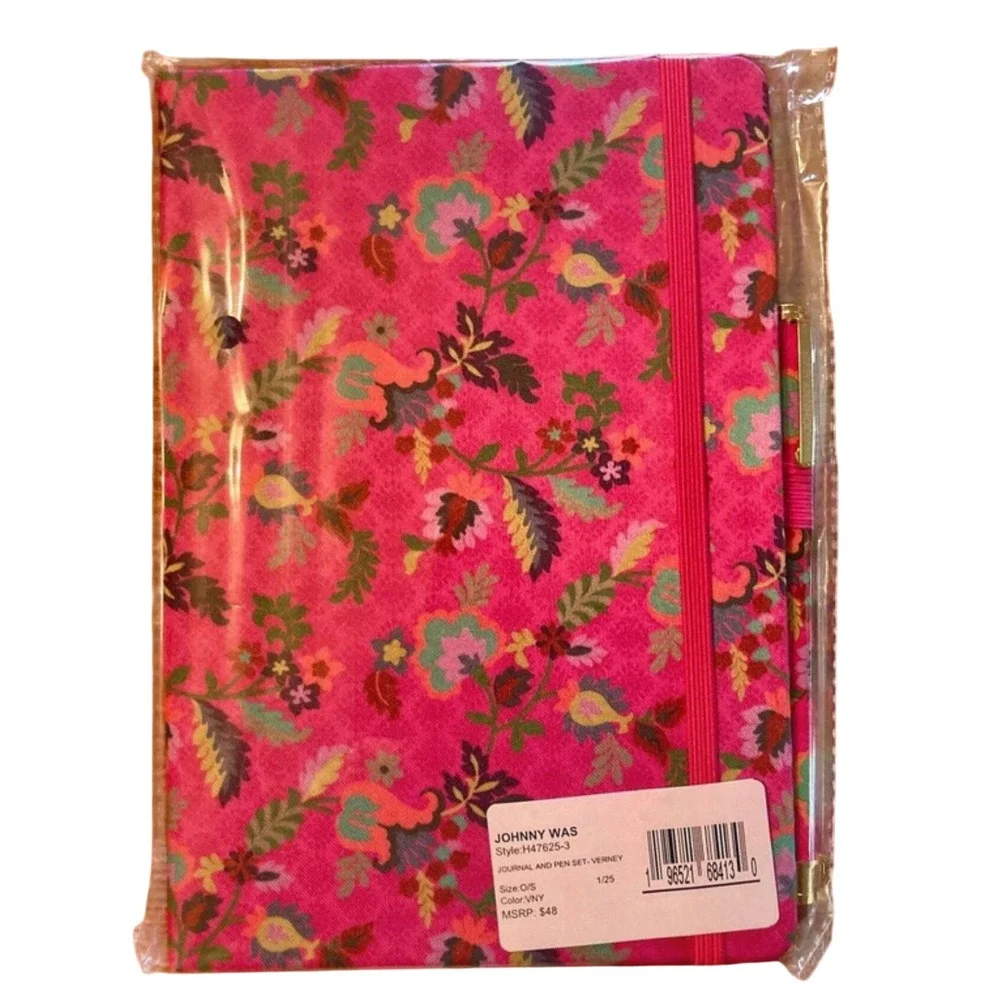 Johnny Was Verney Journal Pen Set Floral H47625-3 New Multicolor School Work